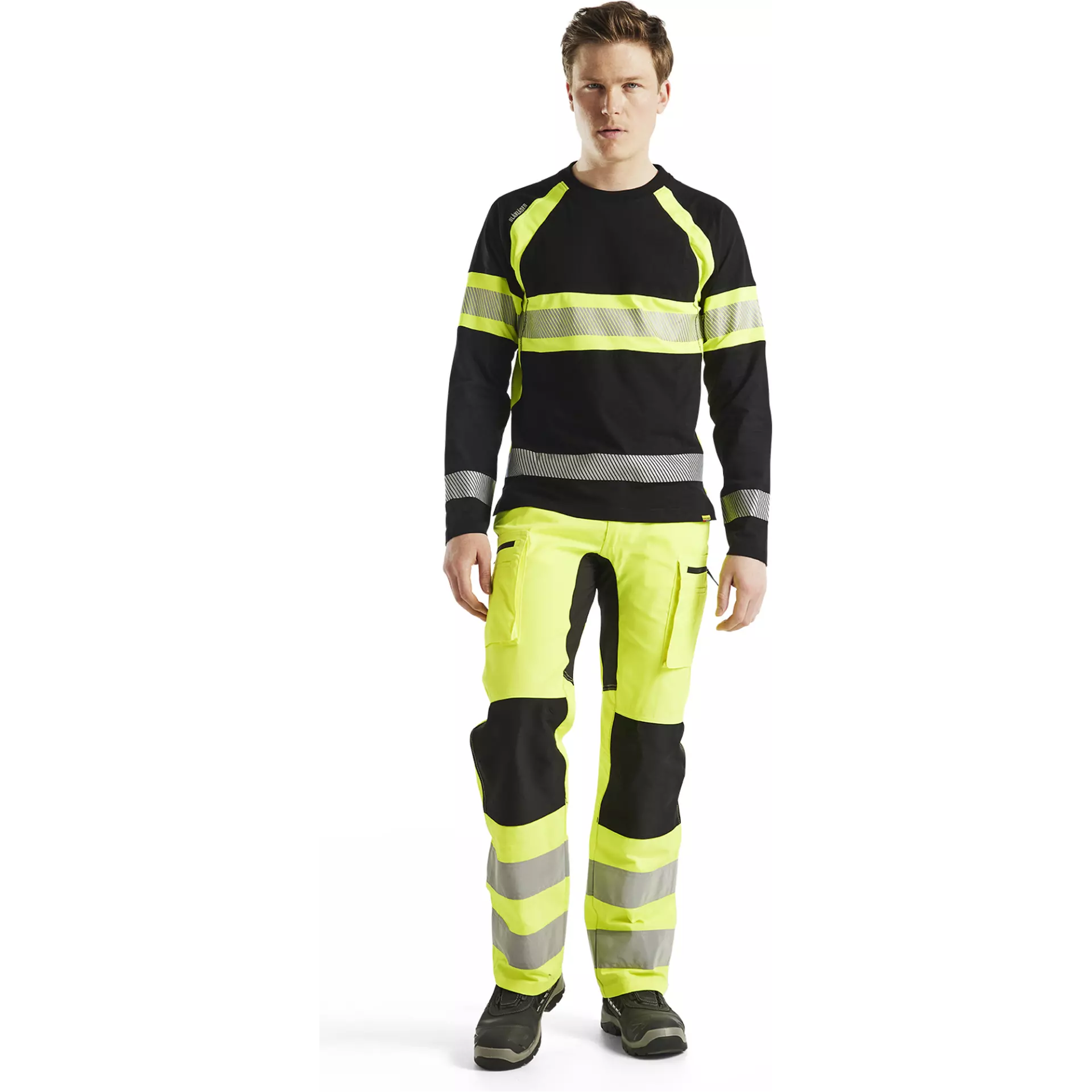 Blåkläder 158518113399, High Vis Stretch Work Pants, Yellow/Black, image 5