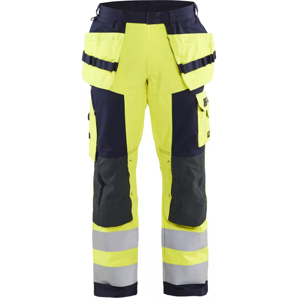 Blåkläder 157915143389, Multinorm Craftsman Work Pants, Yellow/Navy Blue, image 1, gallery thumbnail
