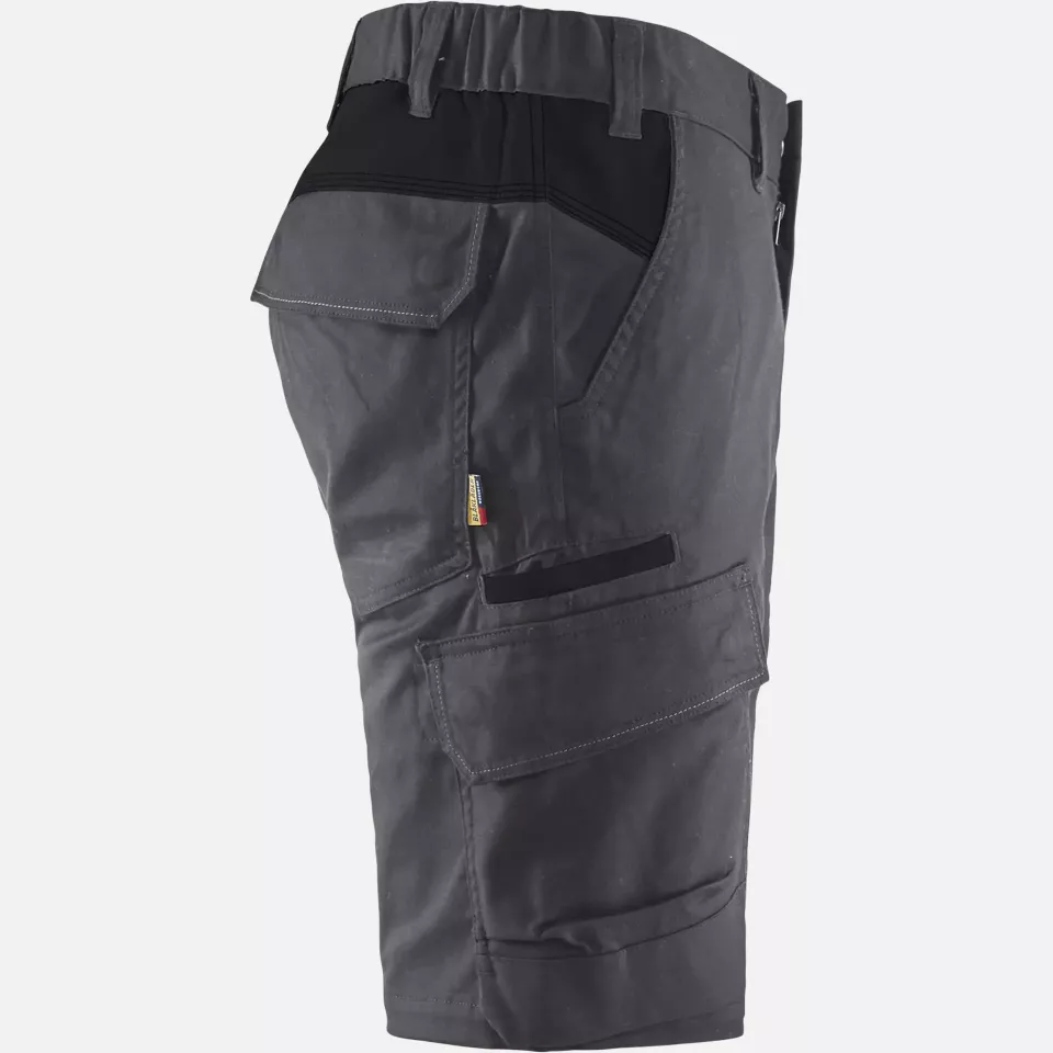 Blaklader 144618329699, Industry Stretch Shorts, Medium Grey/Black, image 2, gallery thumbnail