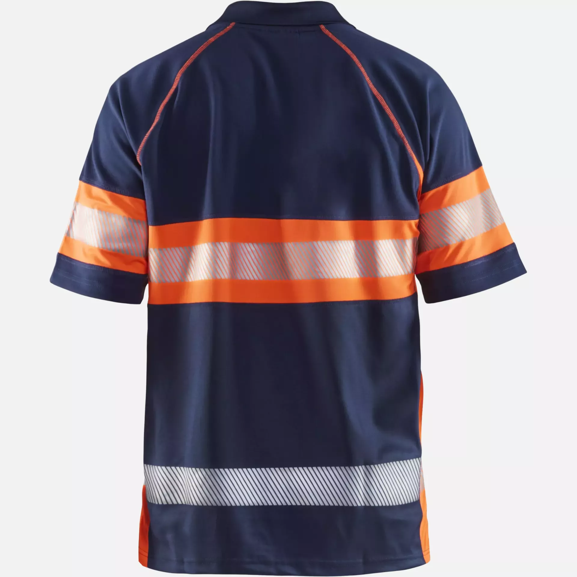 Blaklader 333810518953, High Vis UV Protection Polo Shirt, Navy Blue/Orange, image 4