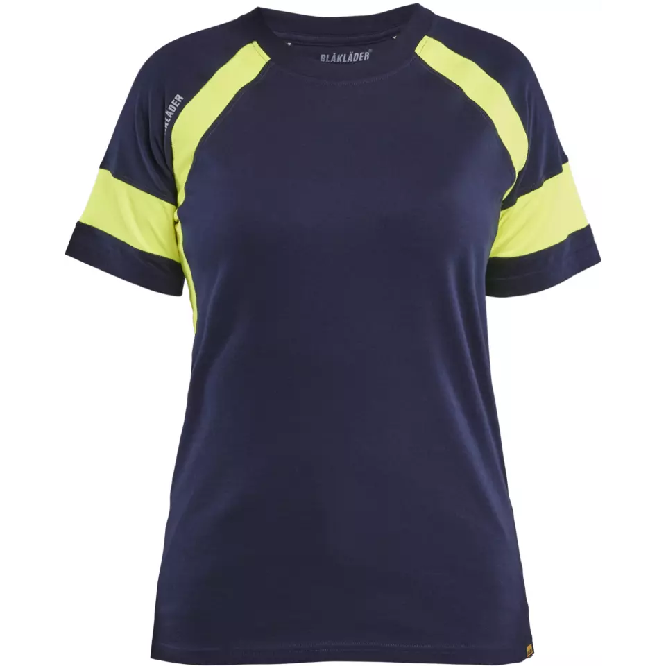 Blaklader 352410308833, High Vis Women's T-Shirt, Navy Blue/Yellow