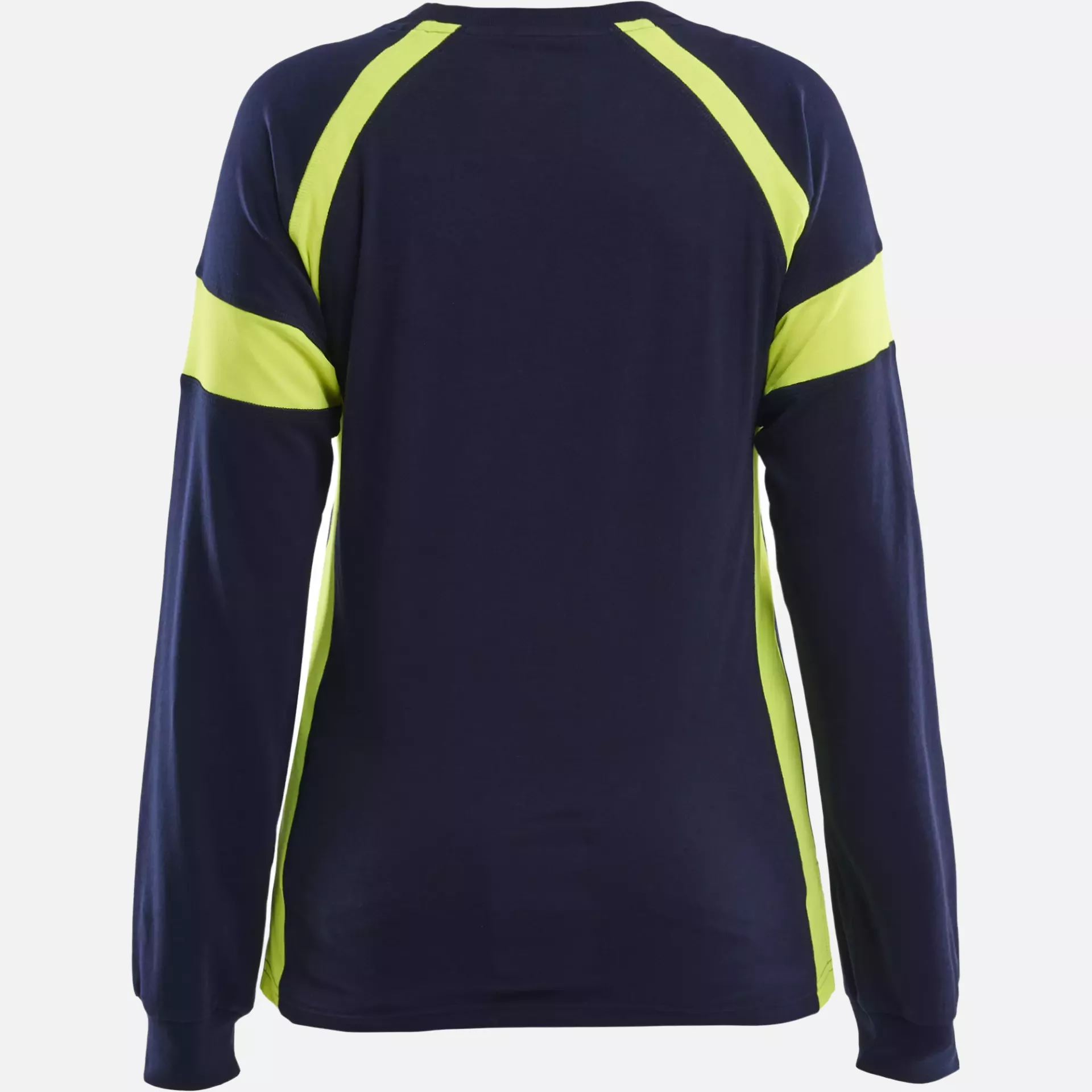 Blaklader 352110308833, High Vis Women's Long Sleeve T-Shirt, Navy Blue/Yellow, image 4