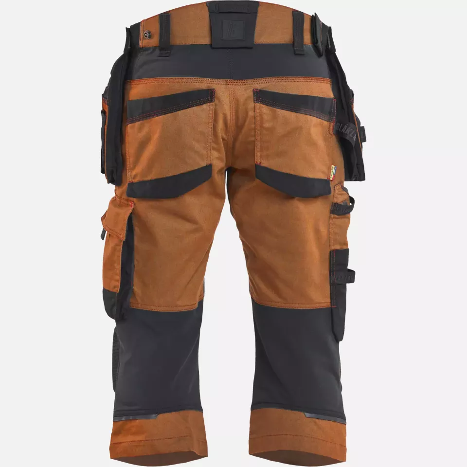 Blaklader 197711494099, STRIKER Stretch Pirate Shorts, Rust/Black, image 4, gallery thumbnail