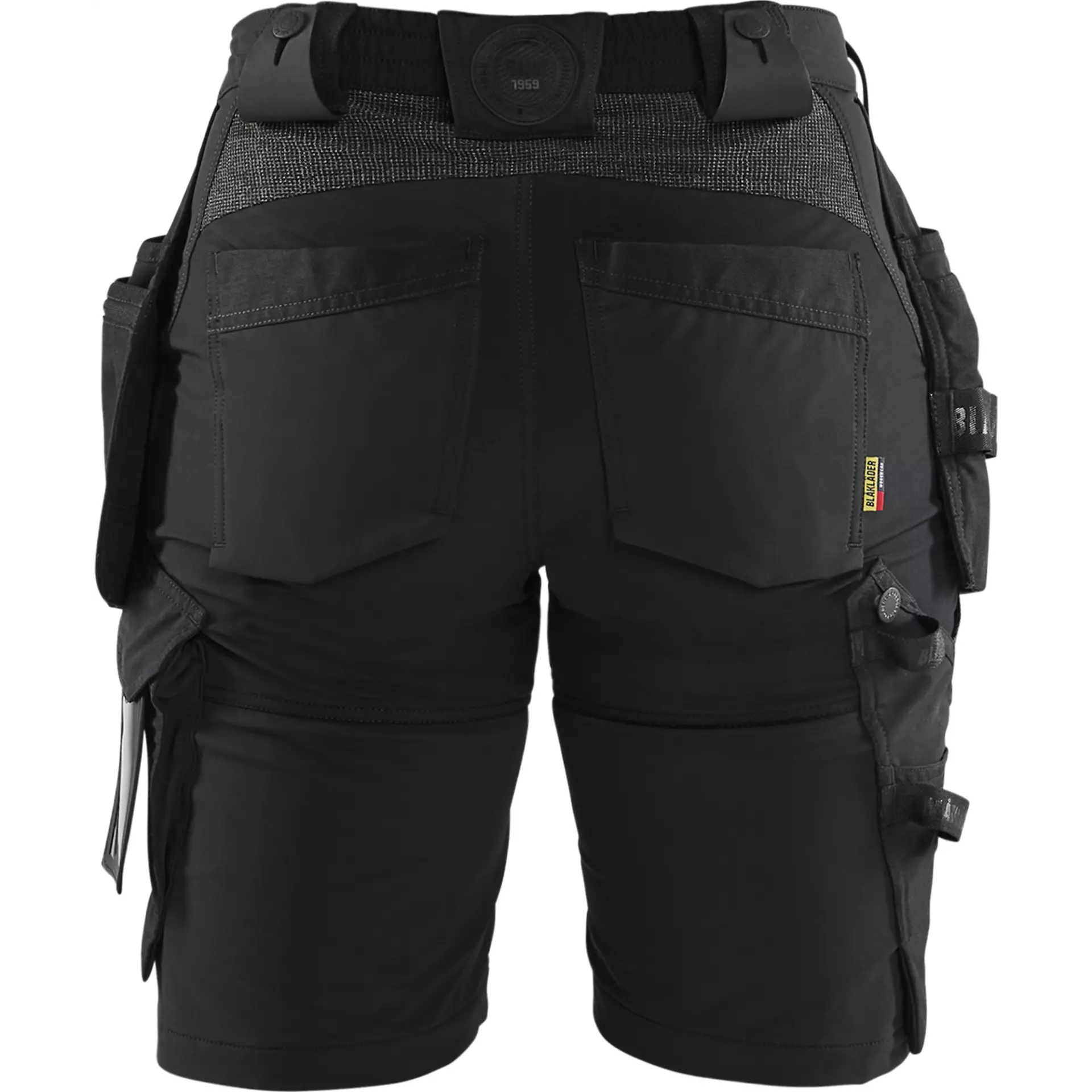 Blåkläder 718316459998, Ladies 4-Way Stretch Craftsman Shorts, Black/Dark Grey, image 4