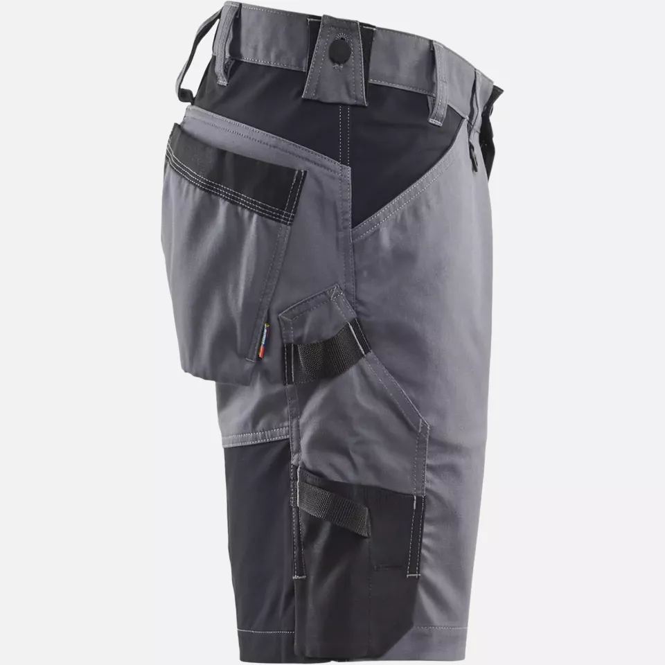 Blaklader 175318329600, Stretch Craftsman Shorts, Medium Grey, image 2, gallery thumbnail