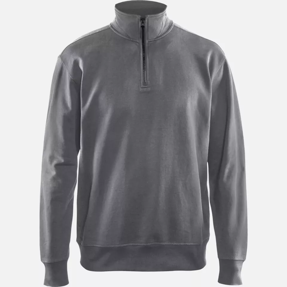 Blaklader 336911589400, Half Zip Sweatshirt, Grey, image 1, gallery thumbnail