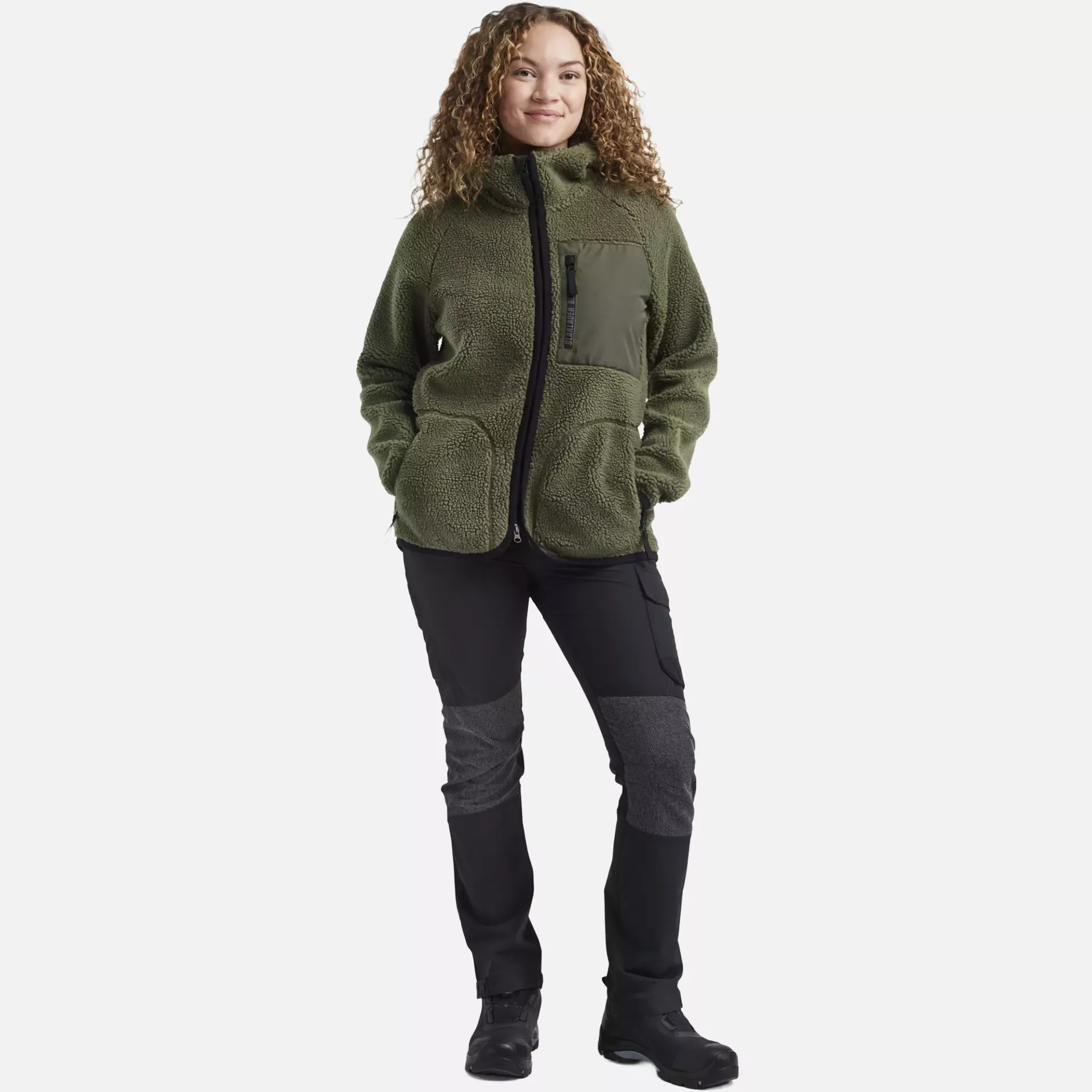 Blaklader 472729554109, Women's Pile Jacket, Autumn Green, image 4