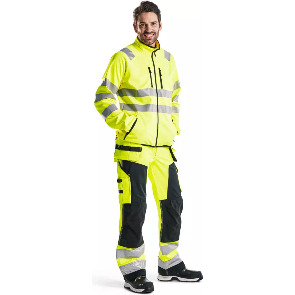 Blåkläder 156725173399, High Vis Softshell Work Pants, Yellow/Black, image 5, gallery thumbnail