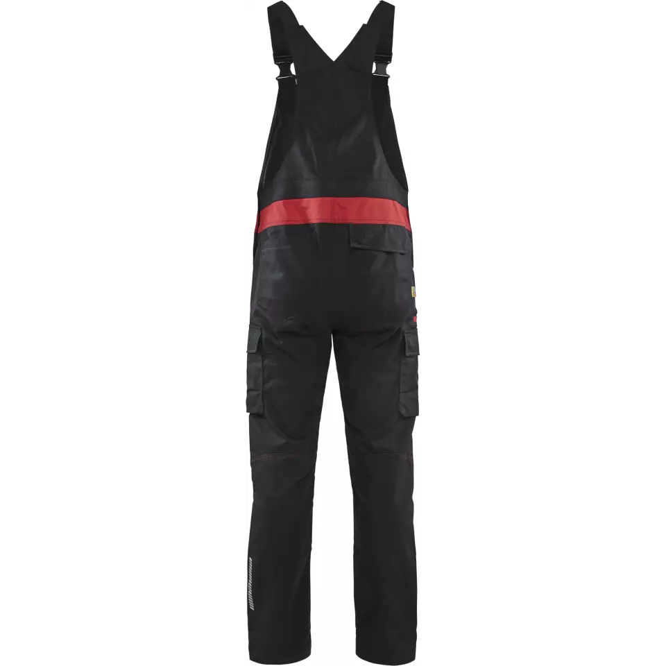 Blaklader 264418329956, Industry Bib and Brace, Black/Red, image 4, gallery thumbnail