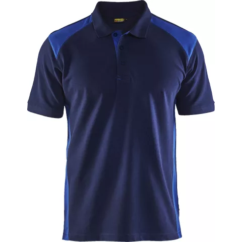 Blaklader Polo Shirt, Navy Blue/Royal Blue