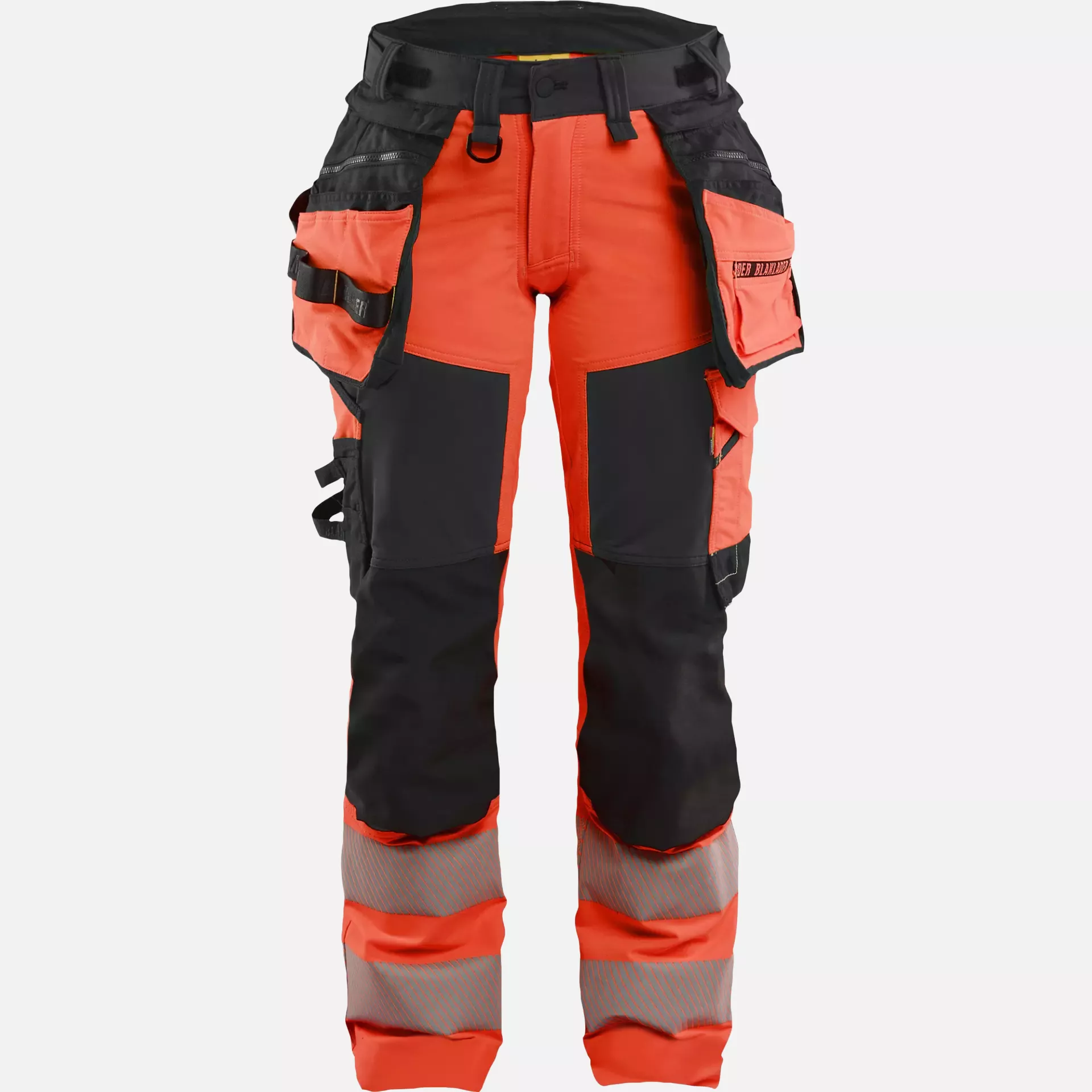 Blaklader 702216485599, High Vis Damen 4-Wege Stretchhose, Rot/Schwarz, image 7