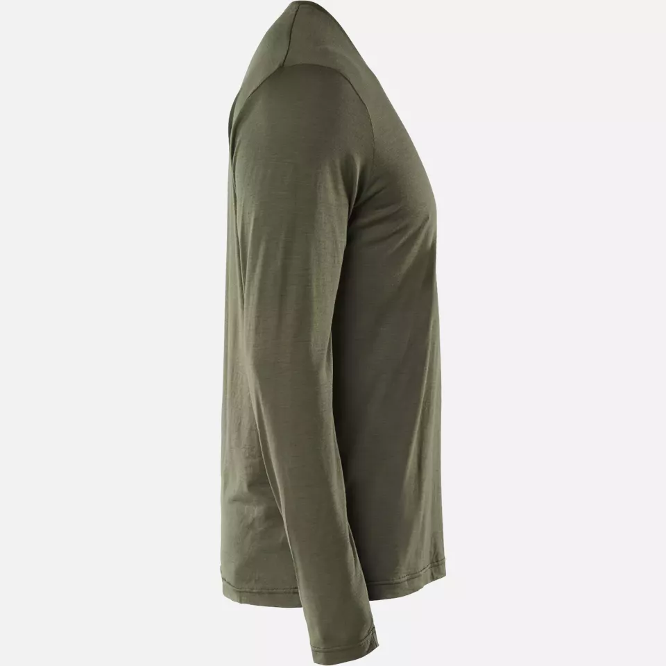 Blaklader 353817434209, Merino Wool Long Sleeve Shirt, Forest Green, image 2, gallery thumbnail