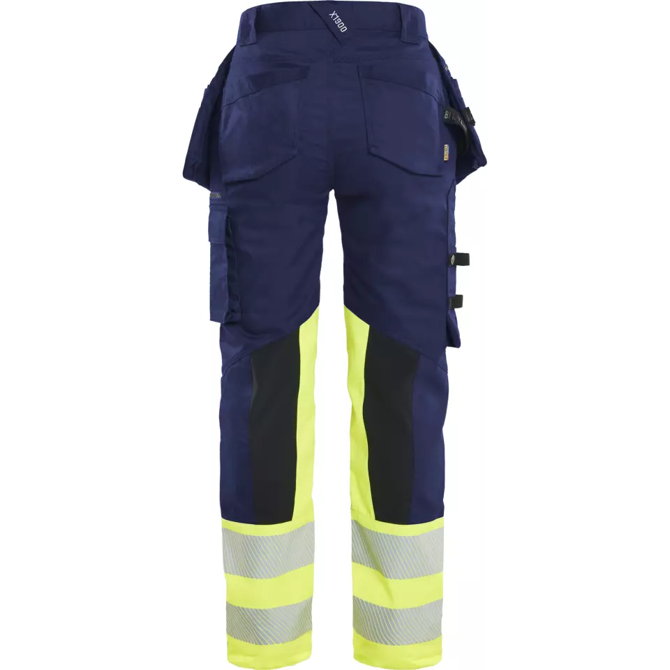 Blaklader 703011498933, High Vis Damen Stretchhose, Marineblau/ Gelb, image 3, gallery thumbnail