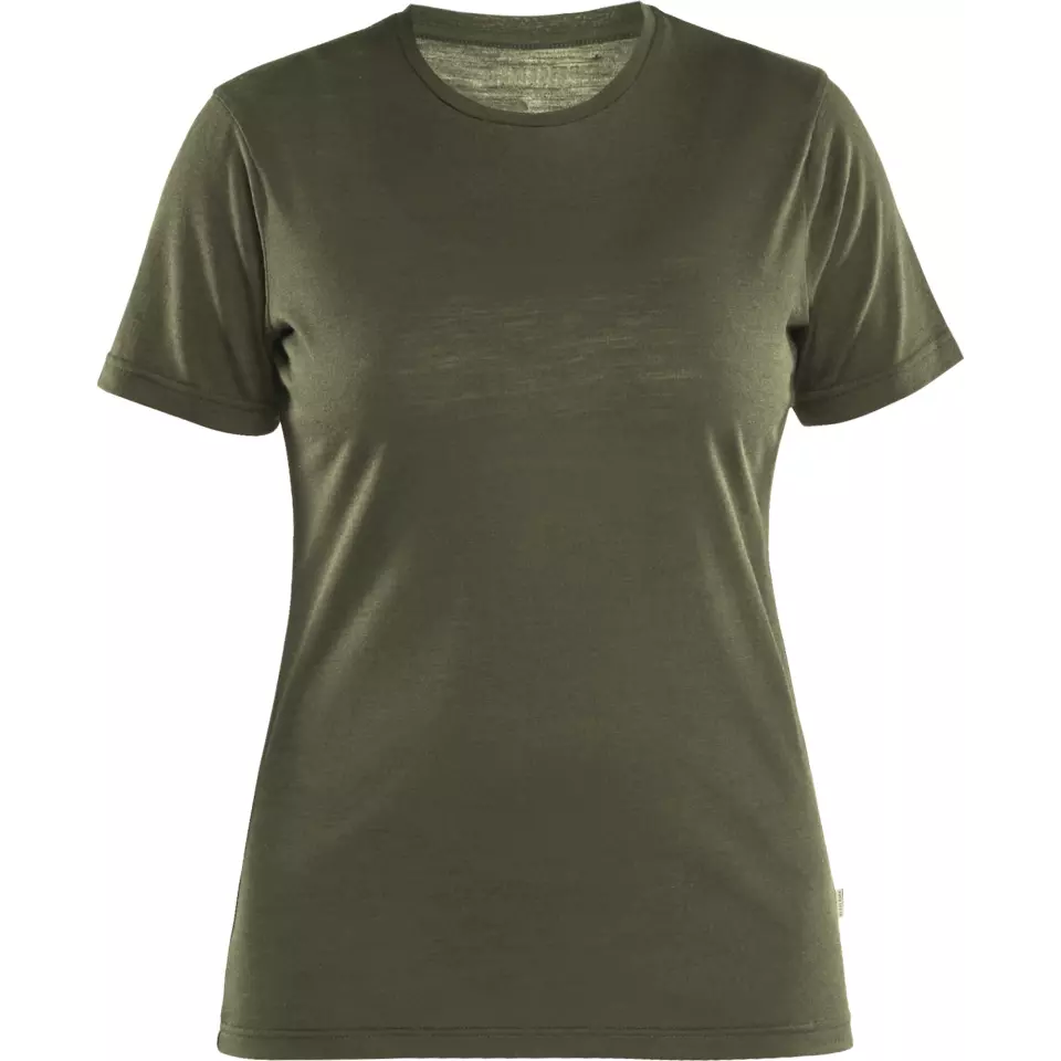 Blaklader 353717434209, Women's Merino Wool T-Shirt, Forest Green