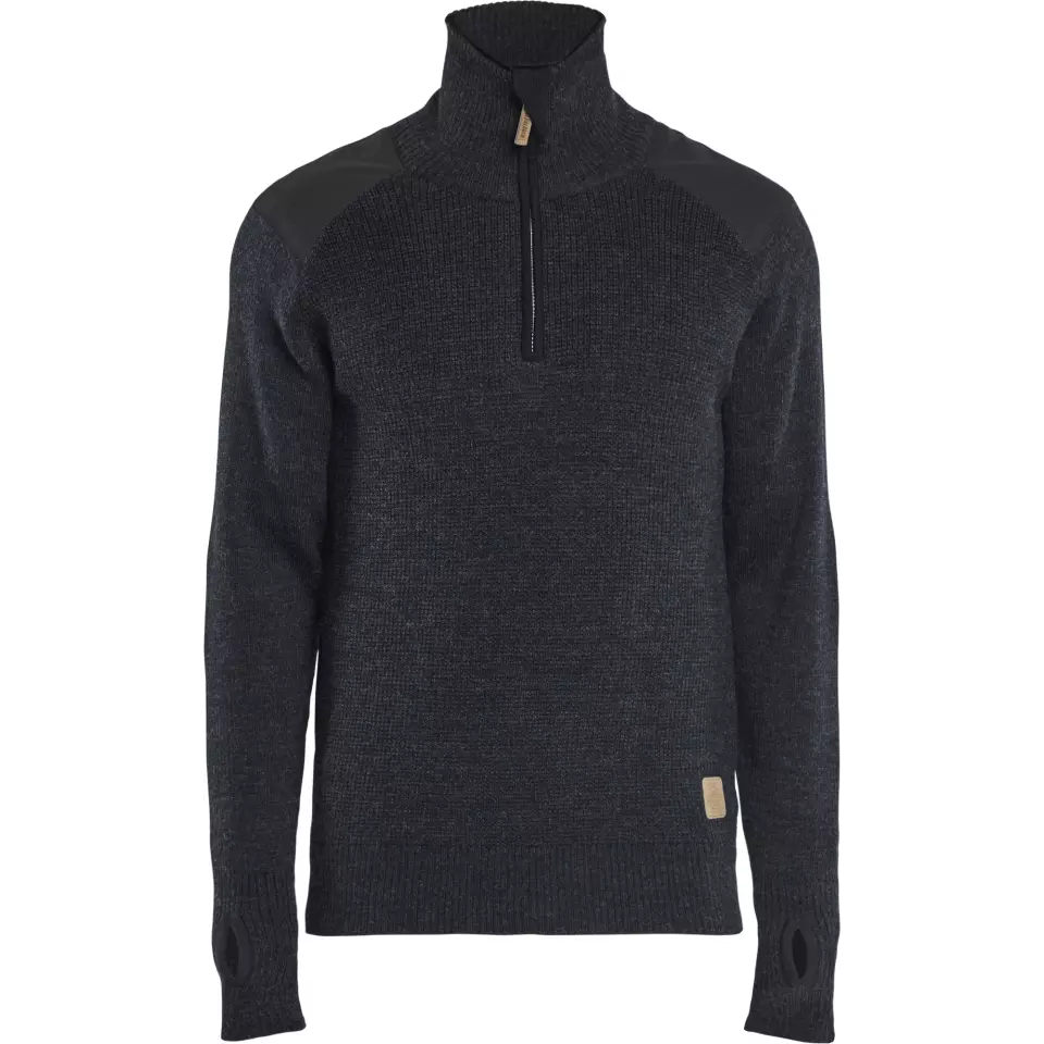 Blaklader 463010719899, Wool Sweatshirt, Dark Grey/Black