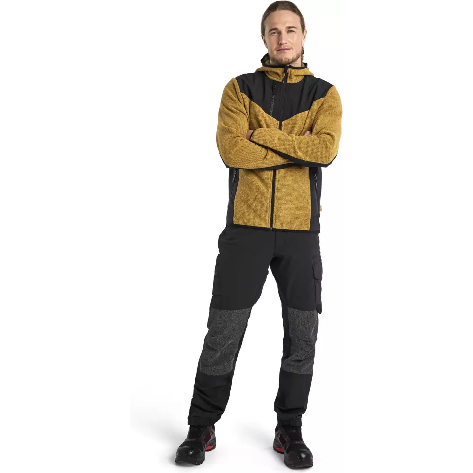 Blåkläder 594025363799, Softshell Knitted Jacket, Honey Gold/Black, image 5, gallery thumbnail
