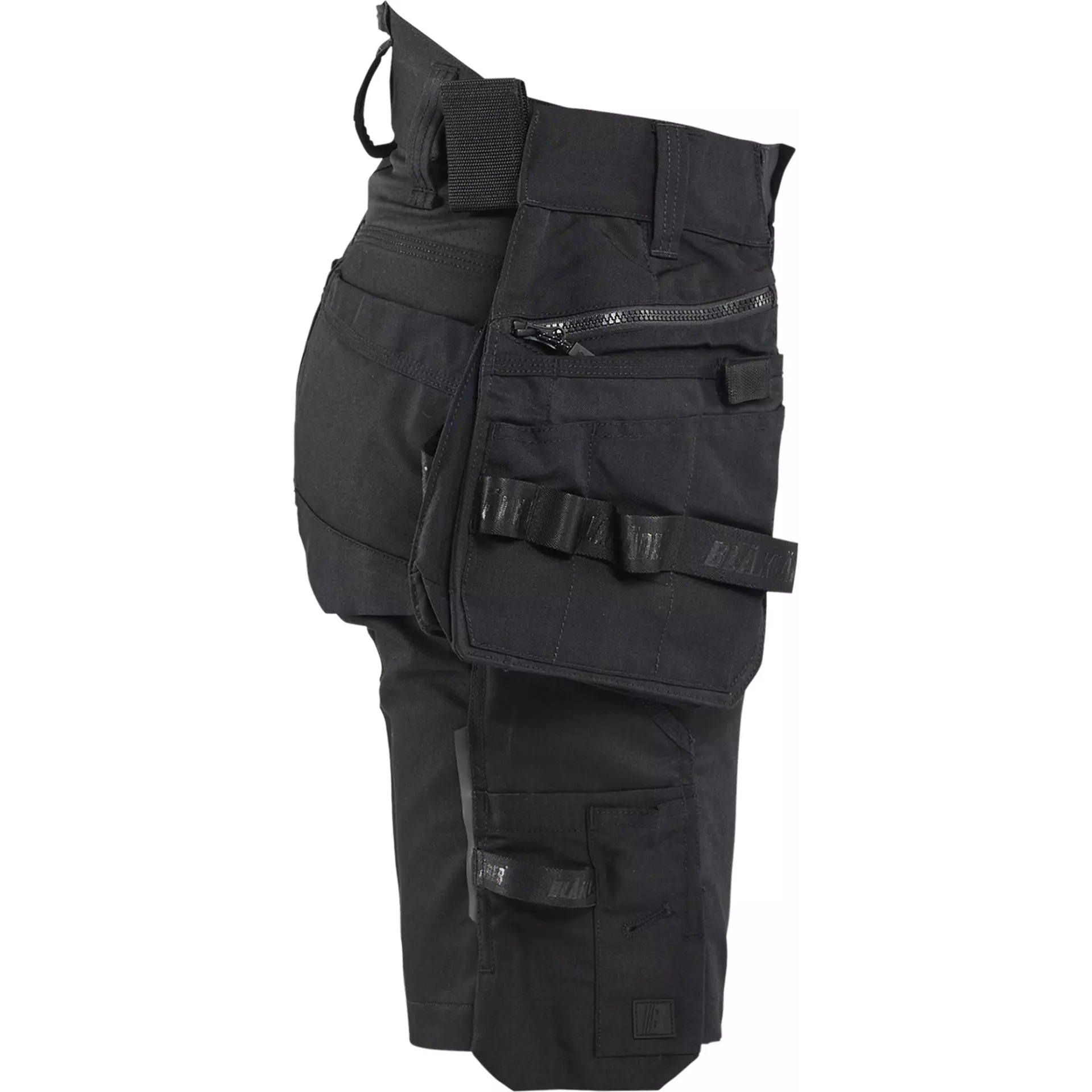 Blåkläder 717511499999, STRIKER Women's Stretch Trade Shorts, Black/Black, image 2