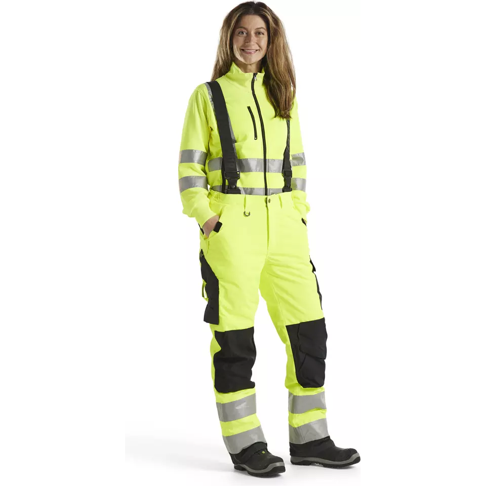 Blåkläder 788519773399, High Vis Ladies Winter Work Trousers, Yellow/Black, image 5, gallery thumbnail