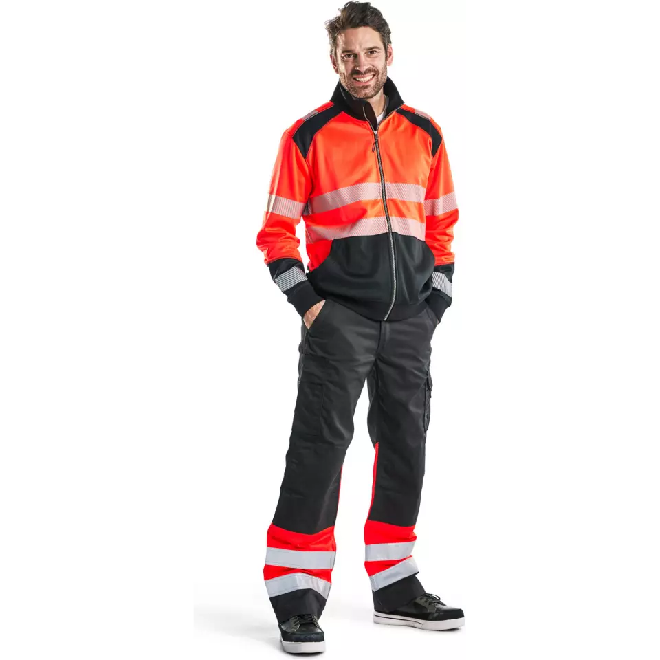 Blåkläder 355825285599, High Vis Reißverschluss Sweatshirt, Rot/Schwarz, image 5, gallery thumbnail
