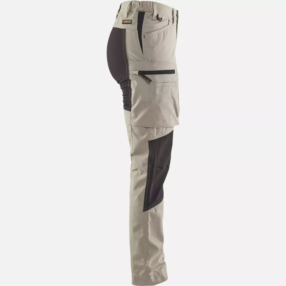 Blaklader 715918452799, Ladies Stretch Work Trousers, Stone Grey/Black, image 2, gallery thumbnail