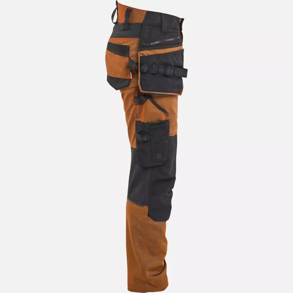 Blaklader 717011494099, STRIKER Women's Stretch Craftsman Work Trousers, Rust/Black, image 15, gallery thumbnail