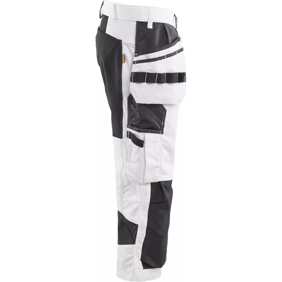 Blåkläder 191213101099, Painter Pirate Stretch Shorts, White/Black, image 2, gallery thumbnail
