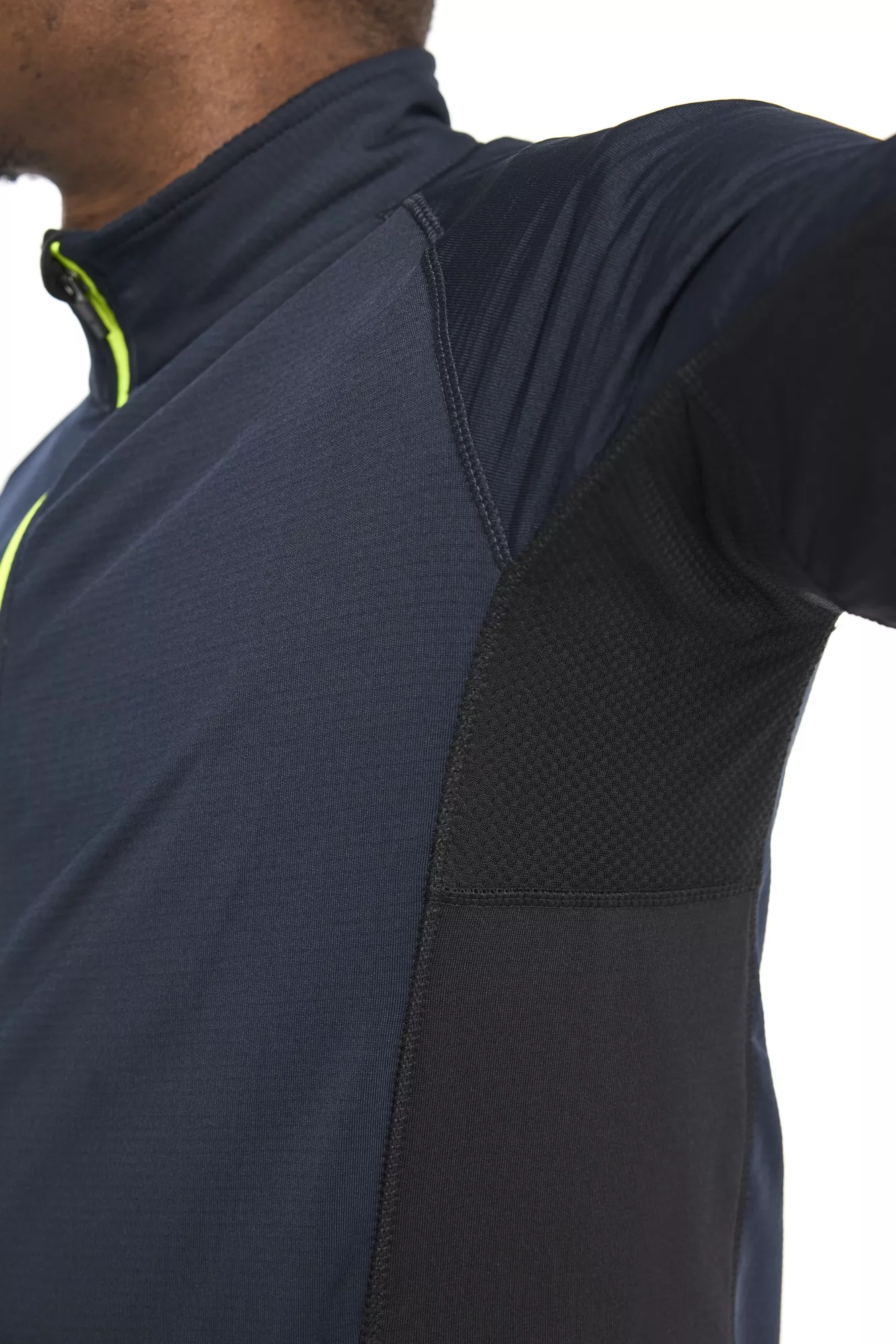 Blaklader 473525398633, STRIKER Fleece Jacket, Dark Navy/High Vis Yellow, image 8