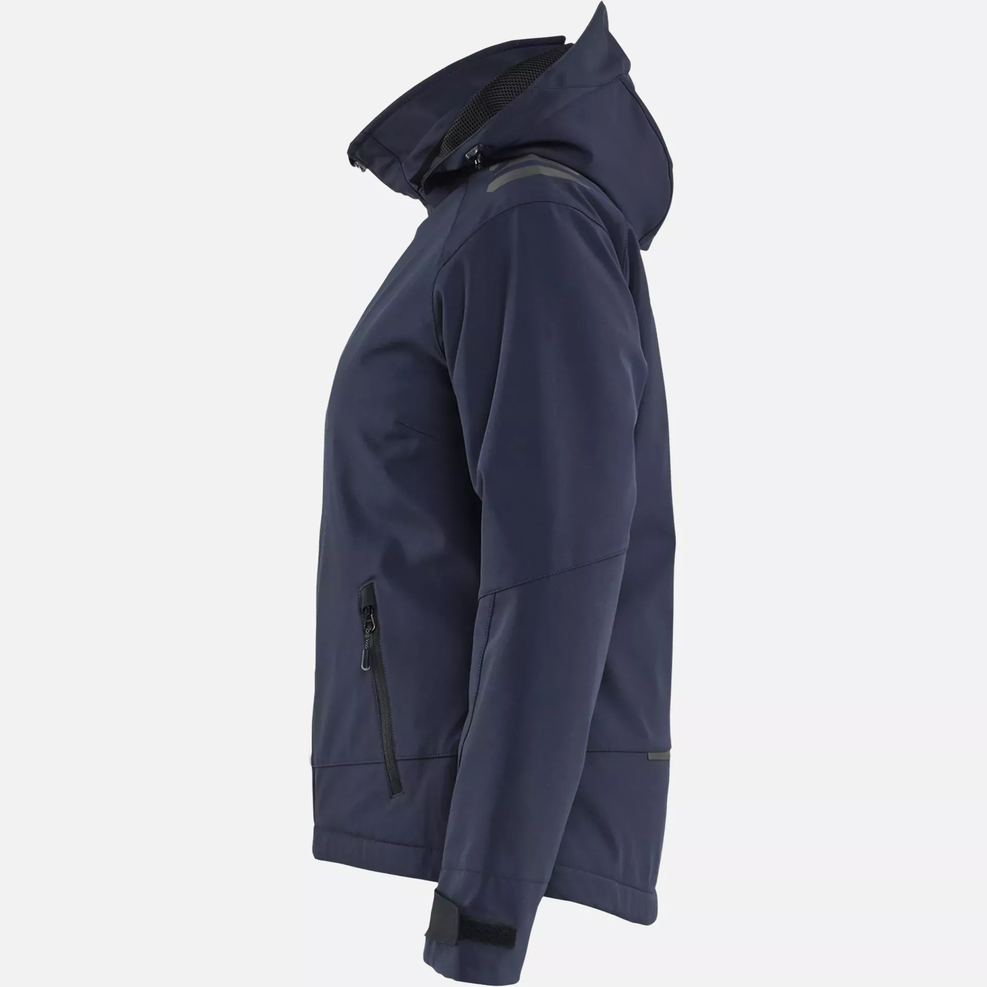 Blaklader 475125138633, Women's Lightly Lined Softshell Winter Jacket, Dark Navy/High Vis Yellow, image 3