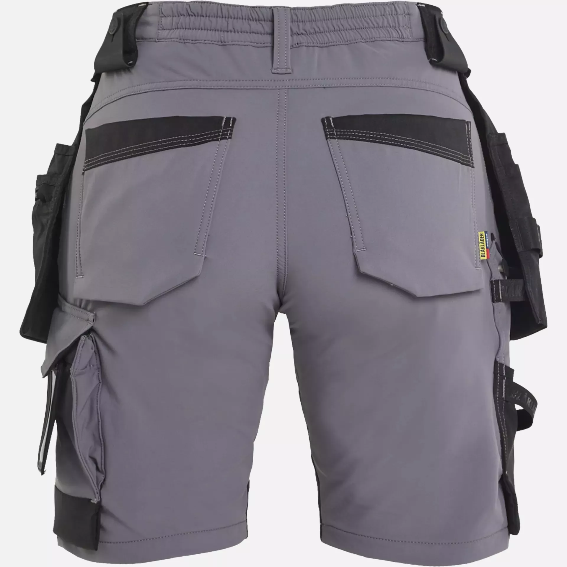 Blaklader 712416459699, Women's 4-Way Stretch Craftsman Shorts, Medium Grey/Black, image 4