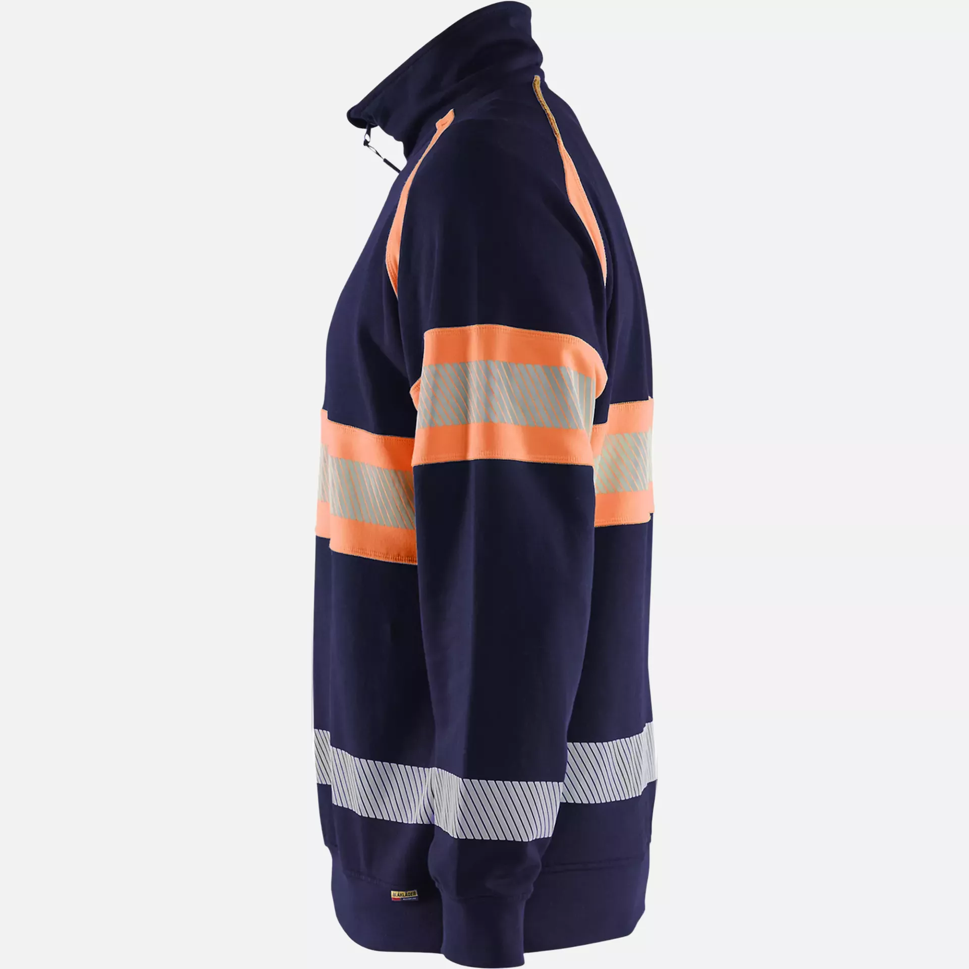 Blaklader 355311588953, High Vis Sweatshirt, Navy Blue/Orange, image 3