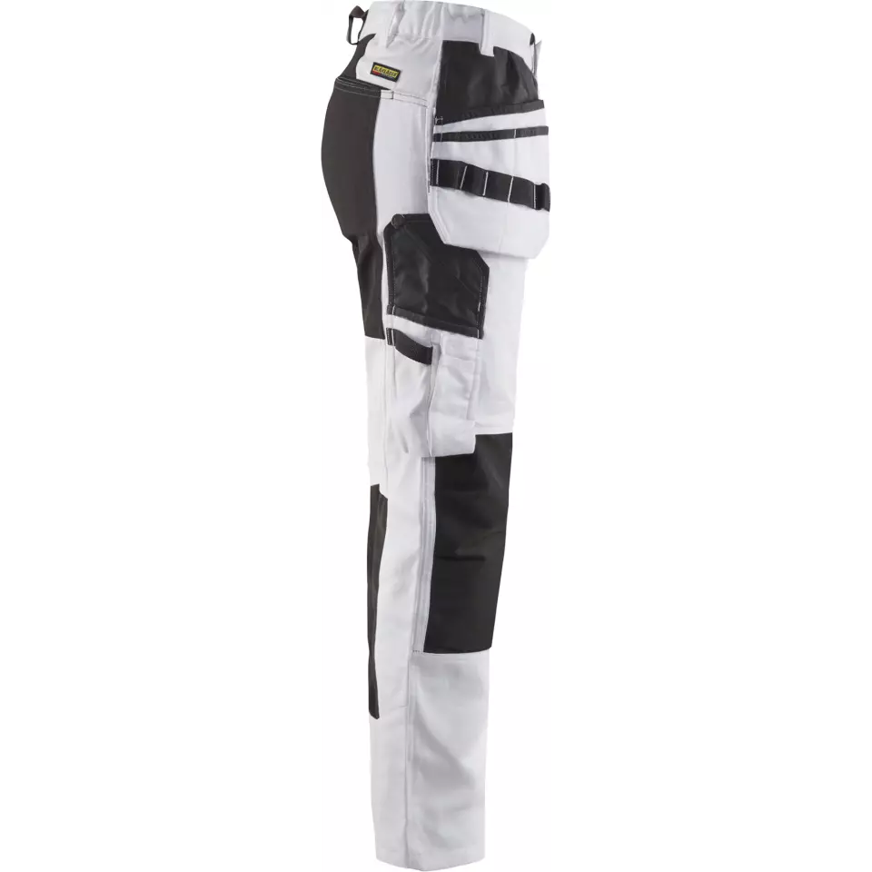 Blåkläder 791010001099, Ladies Painters Trousers with Stretch Inserts, White/Black, image 2, gallery thumbnail
