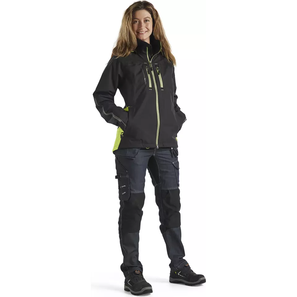 Blåkläder 497219779933, Women's Lined Lightweight Winter Jacket, Black/Yellow, image 5, gallery thumbnail