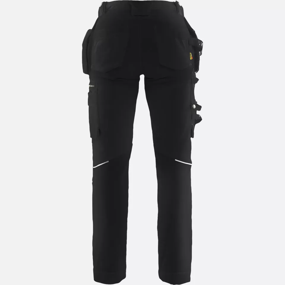 Blaklader 713013709999, Ladies Stretch Craftsman Work Trousers, Black, image 4, gallery thumbnail