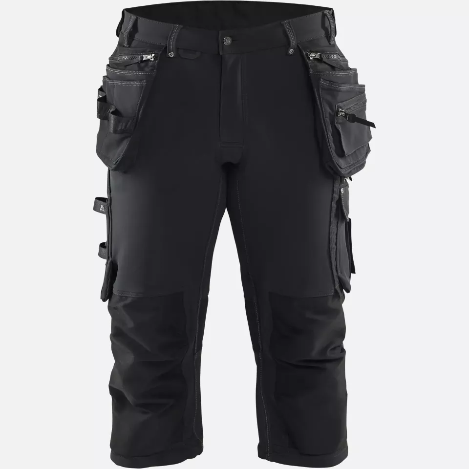 Blaklader 179716449900, 4-Way Stretch Craftsman Pirate Shorts, Black, image 1, gallery thumbnail