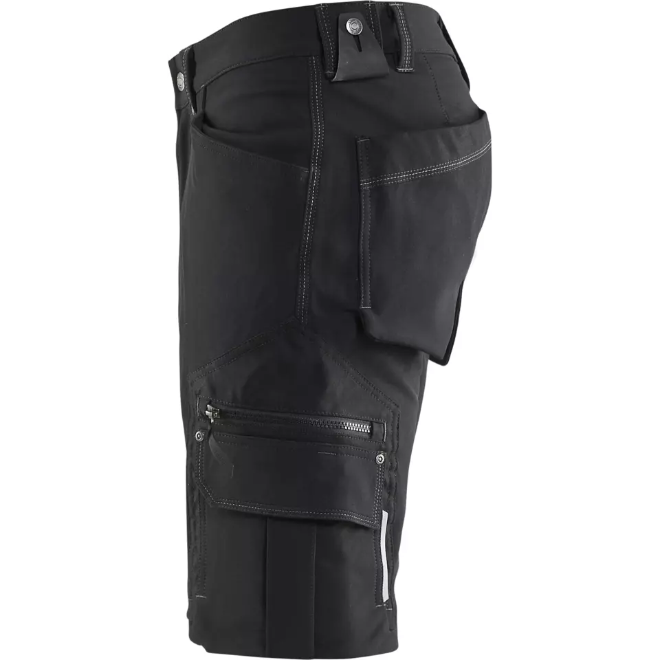 Blaklader 198716449900, X1900 4-Way Stretch Craftsman Shorts, Black, image 3, gallery thumbnail