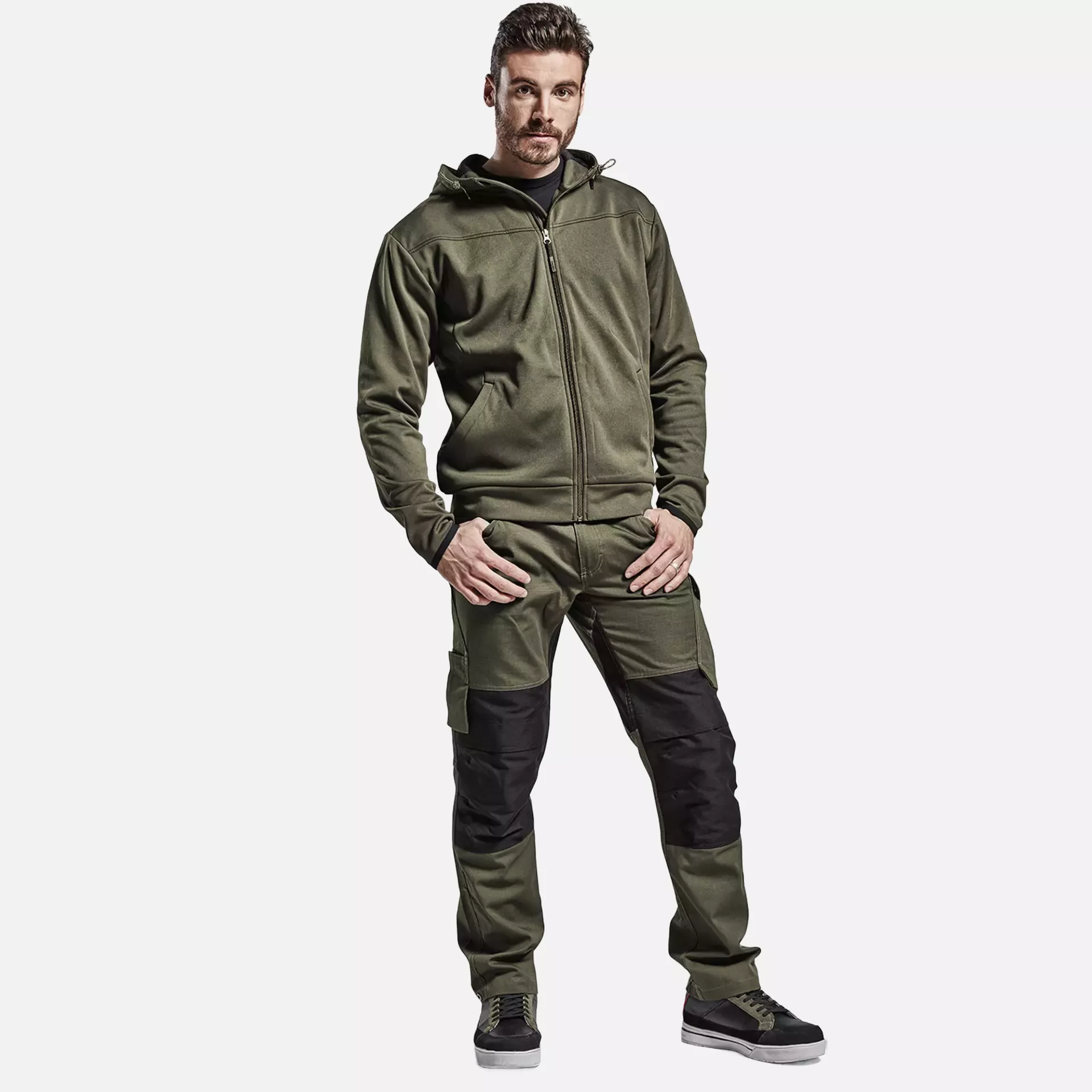 Blaklader 149513304599, Stretch Work Trousers, Dark Olive Green/Black, image 5