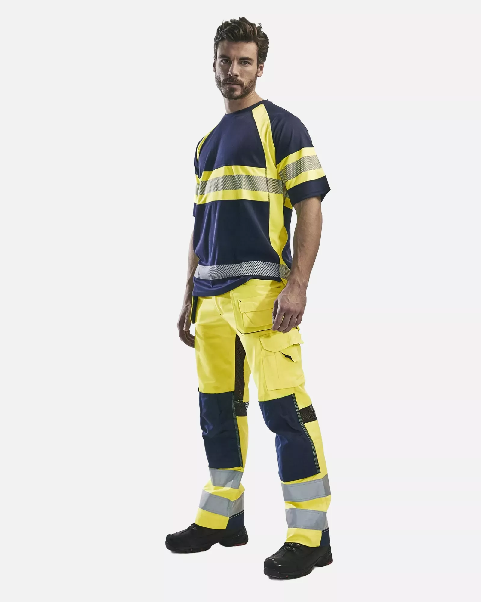 Blaklader 333710518933, High Vis UV Protection T-Shirt, Navy Blue/ Yellow, image 5