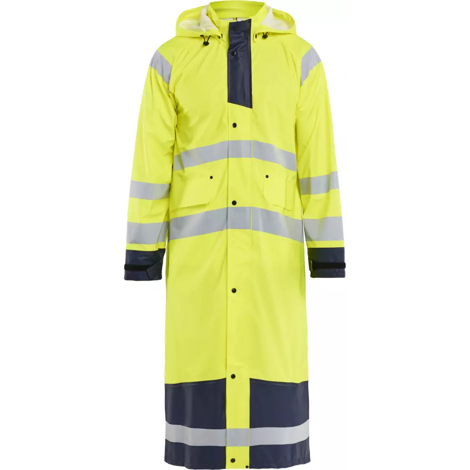 Blaklader 432520003389, High Vis Raincoat, Yellow/Navy, image 1, gallery thumbnail