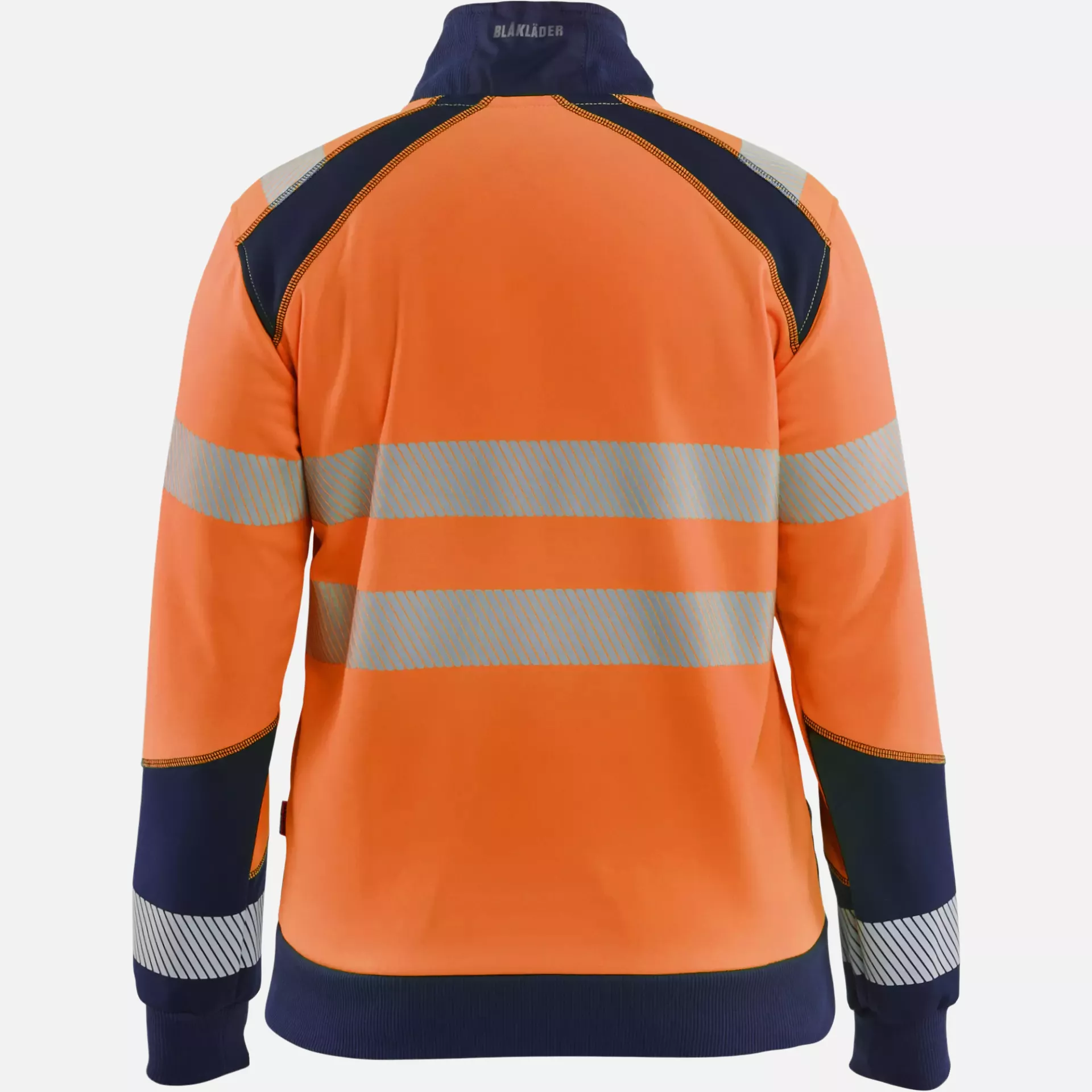 Blaklader 350825285389, High Vis Ladies Zip Sweatshirt, Orange/Navy Blue, image 4