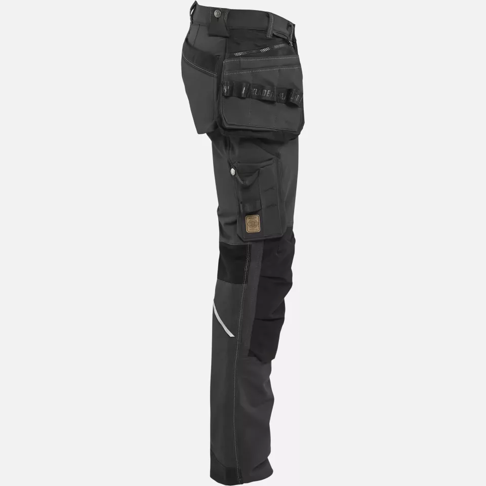 Blaklader 199816449899, X1900 4-Way Stretch Craftsman Work Trousers, Dark Grey/Black, image 2, gallery thumbnail