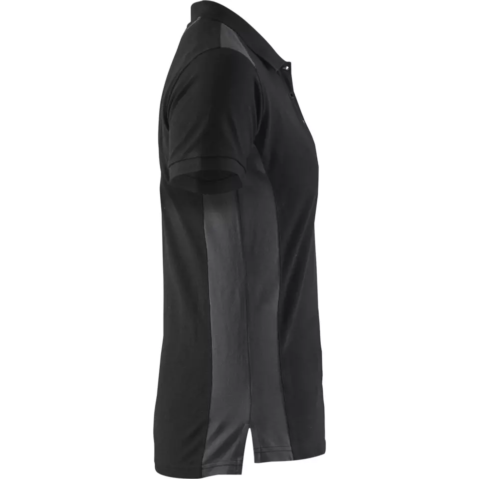 Blåkläder 339010509998, Ladies Polo Shirt, Black/Dark Grey, image 2, gallery thumbnail