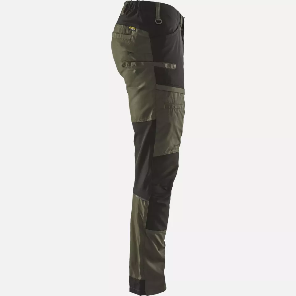 Blaklader 145618454599, Stretch Work Trousers, Dark Olive Green/Black, image 2, gallery thumbnail