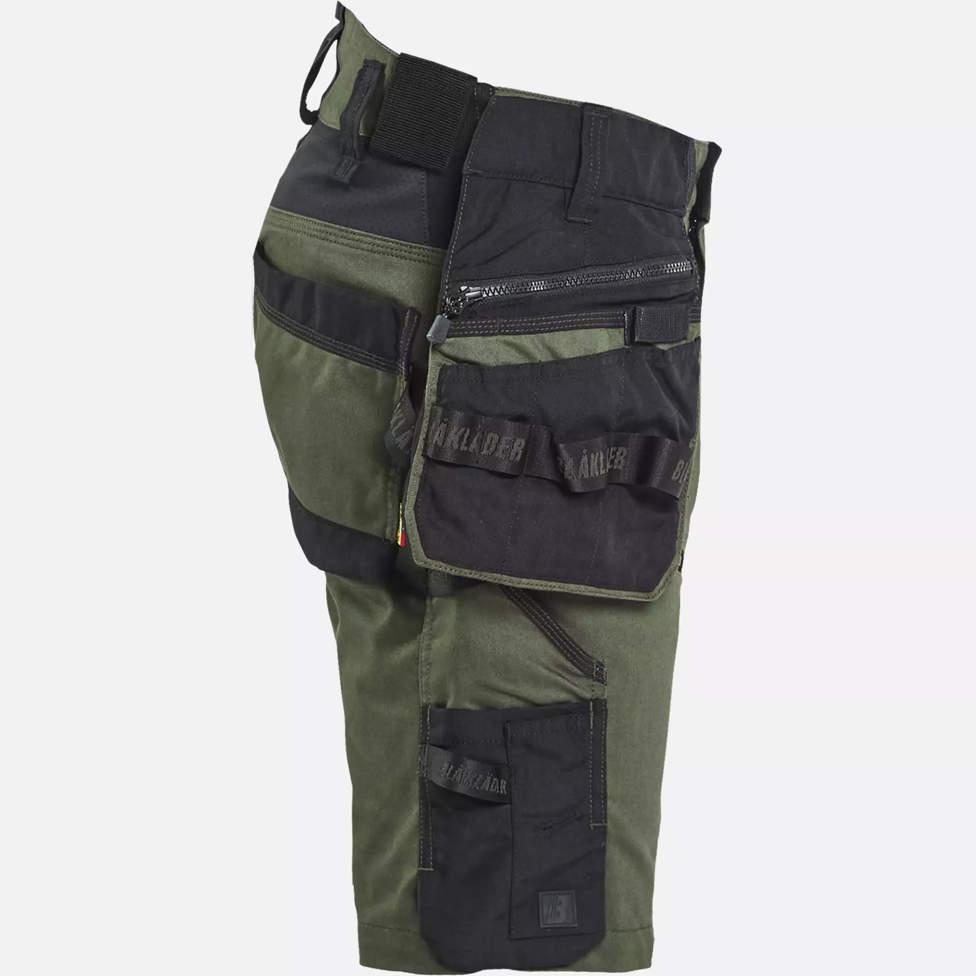 Blaklader 197211494298, STRIKER Stretch Craftsman Shorts, Forest Green/Black, image 2