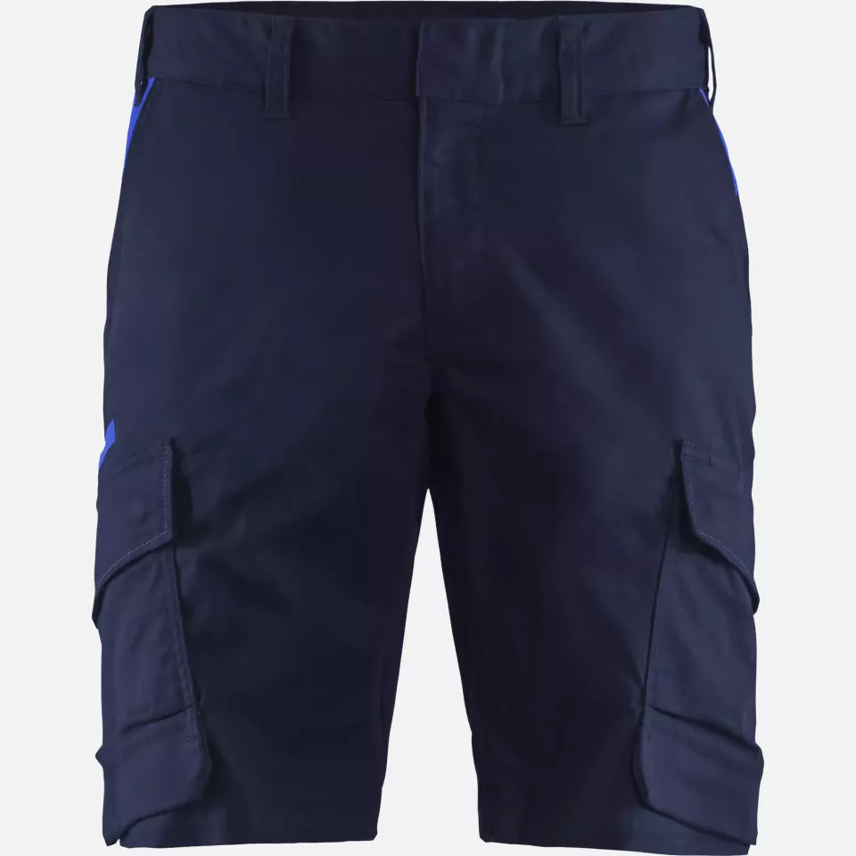 Blaklader 144618328985, Industry Stretch Shorts, Navy/Royal Blue, image 1, gallery thumbnail