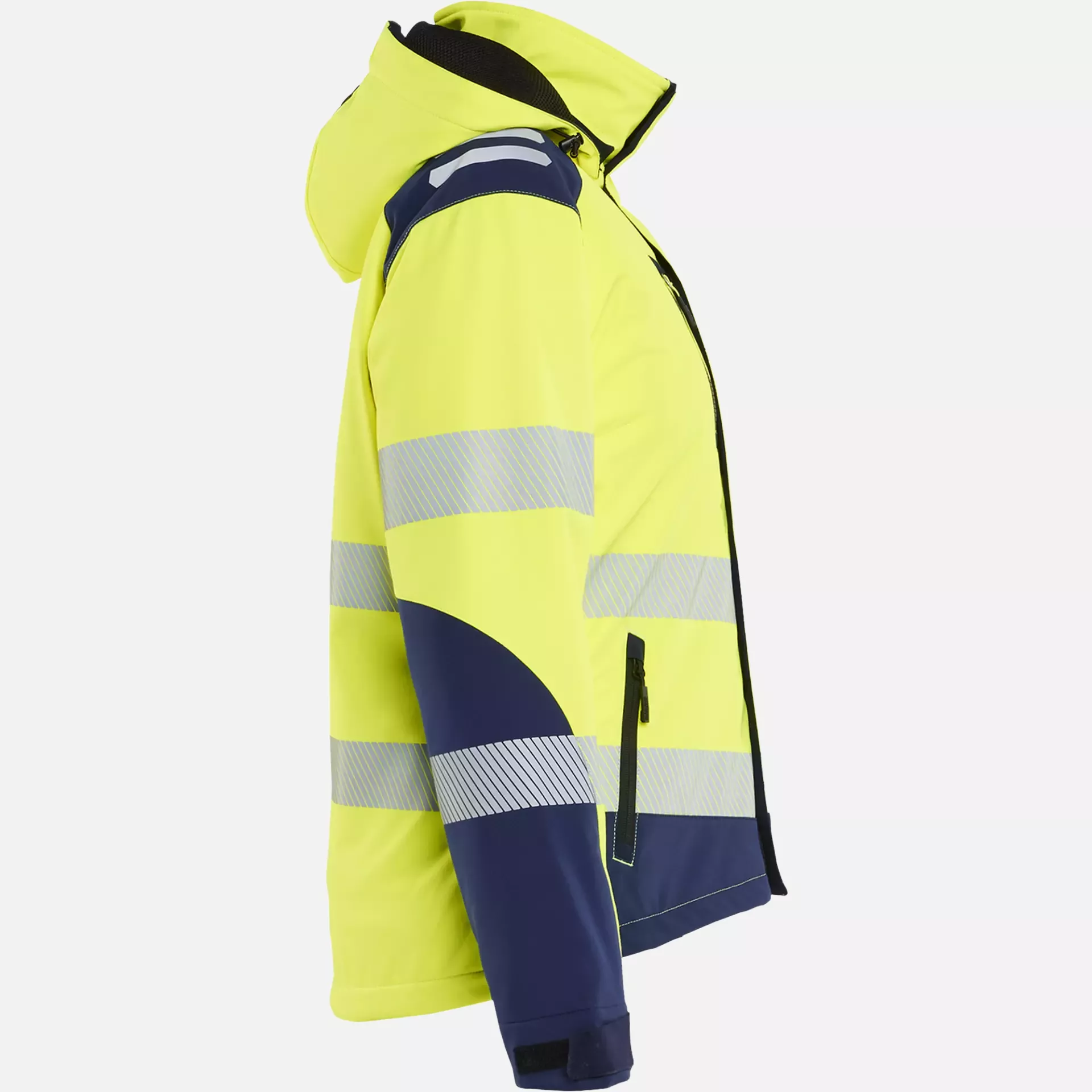 Blaklader 440125133389, High Vis Ladies Lined Lightweight Softshell Winter Jacket, Yellow/Navy, image 2