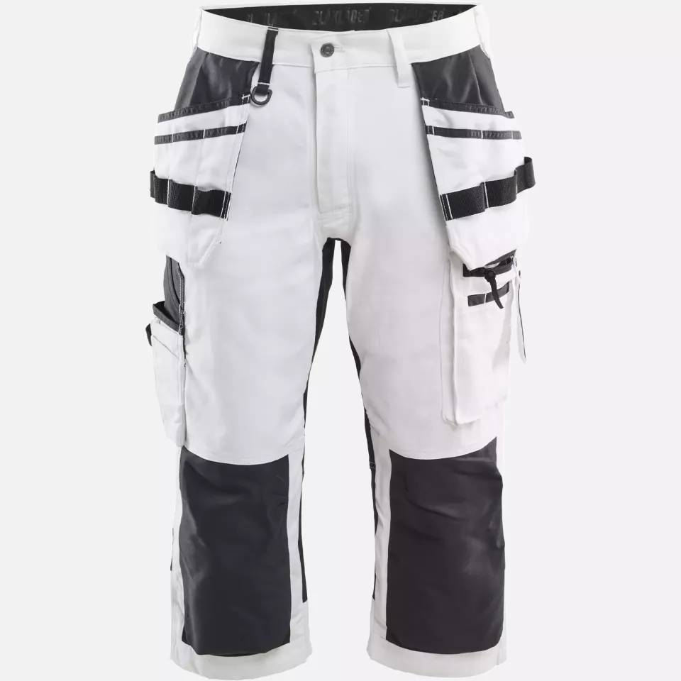 Blaklader 191213101099, Painter Pirate Stretch Shorts, White/Black, image 1, gallery thumbnail