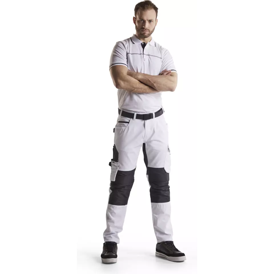 Blaklader 109513301098, Stretch Painters Trousers, White/Dark Grey, image 5, gallery thumbnail