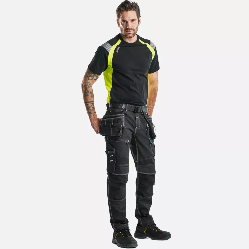Blaklader 333210309933, T-Shirt, Black/Yellow, image 5, gallery thumbnail
