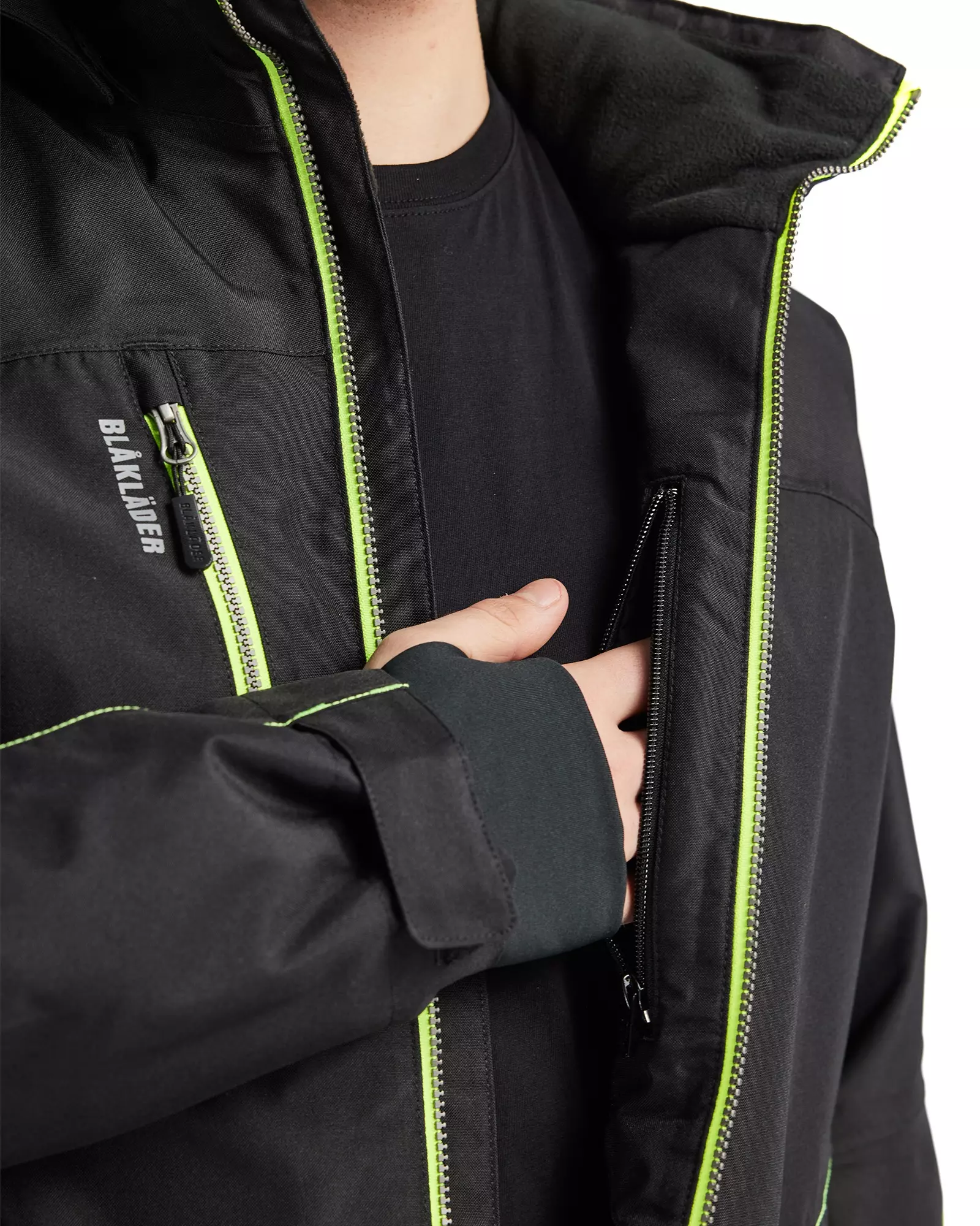 Blåkläder 489019779933, Lined Lightweight Winter Jacket, Black/Yellow, image 8