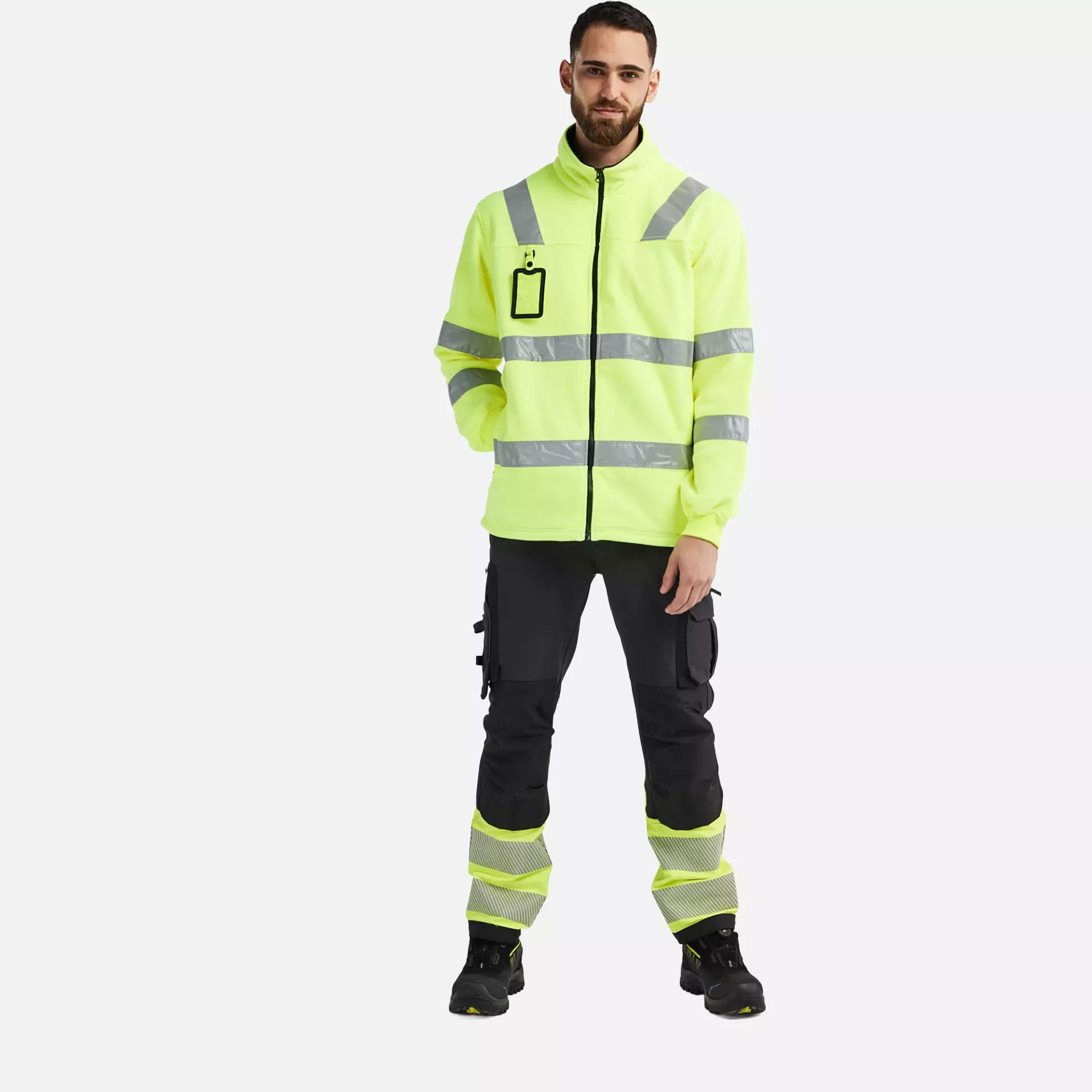 Blaklader 483325603300, High Vis Fleece Jacket, Yellow, image 4